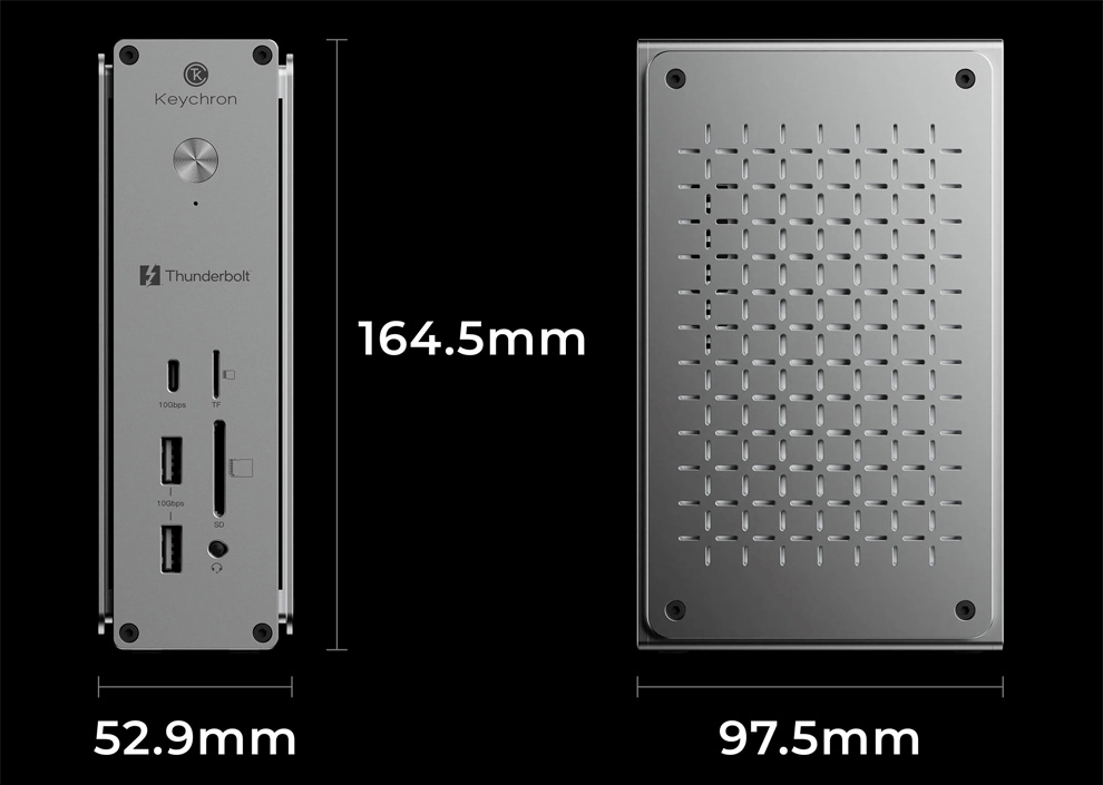 Габарити док-станції Thunderbolt 5 Dock