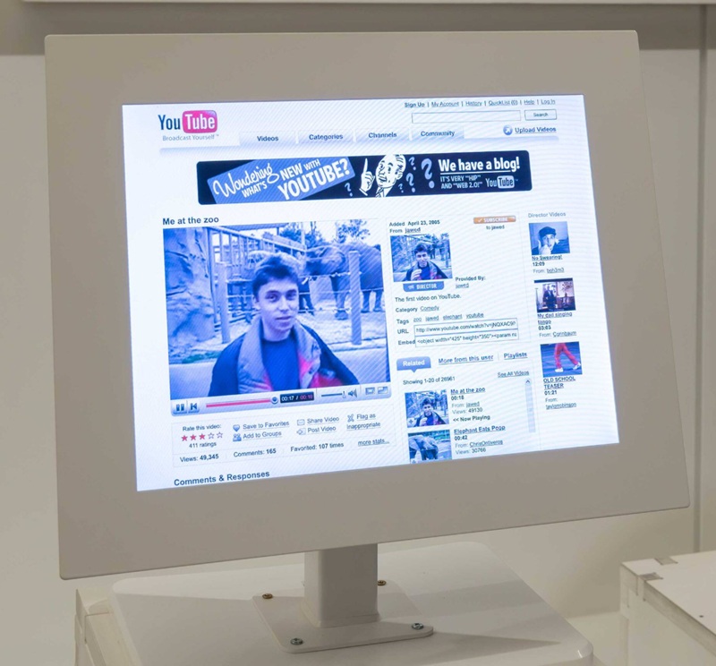 Музей Вікторії та Альберта інсталяція старої сторінки YouTube