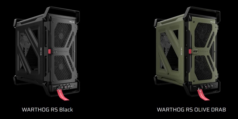 The Corsair Warthog in Black and Olive Drab — the two available colour options.