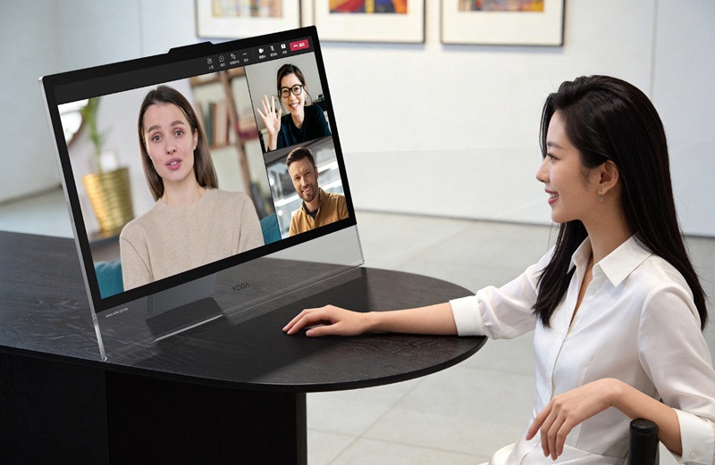 The Yoga 32 Ultra Aura is powered by Intel Core Ultra X7 358H with 32GB LPDDR5X RAM and a 1TB PCIe 4.0 SSD.