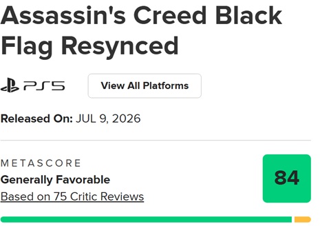 Assassin's Creed: Black Flag Resynced - Game Scene 1