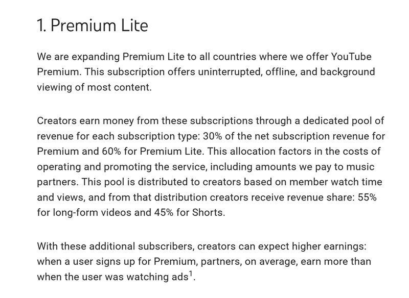 YouTube Premium Lite is now available in more than 22 countries, with a global rollout underway.