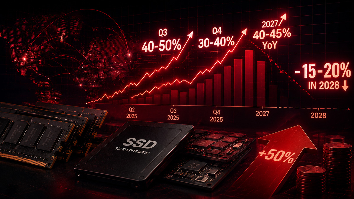 Графік підвищення цін на пам'ять до 2028 року