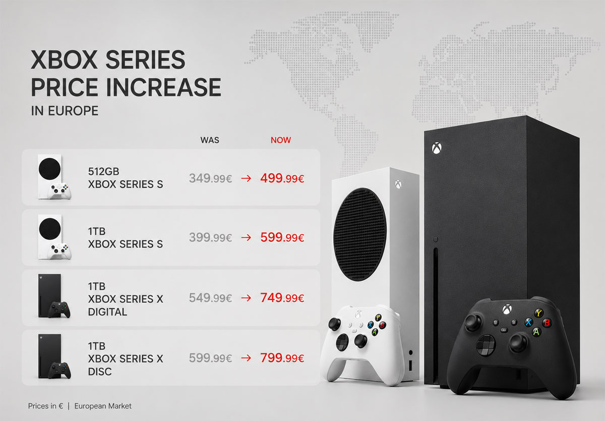 Les nouveaux tarifs Xbox en Europe sont entrés en vigueur le 1er août 2026.