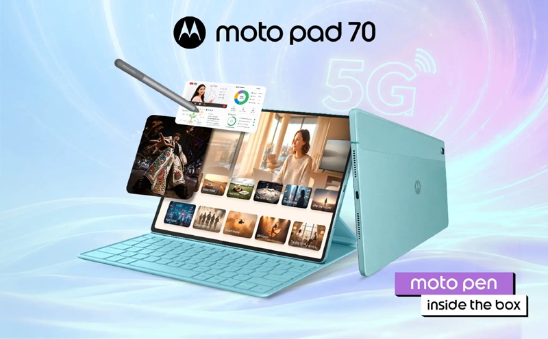 Le Moto Pad 70 et son écran LCD 12,1 pouces 2,5K.