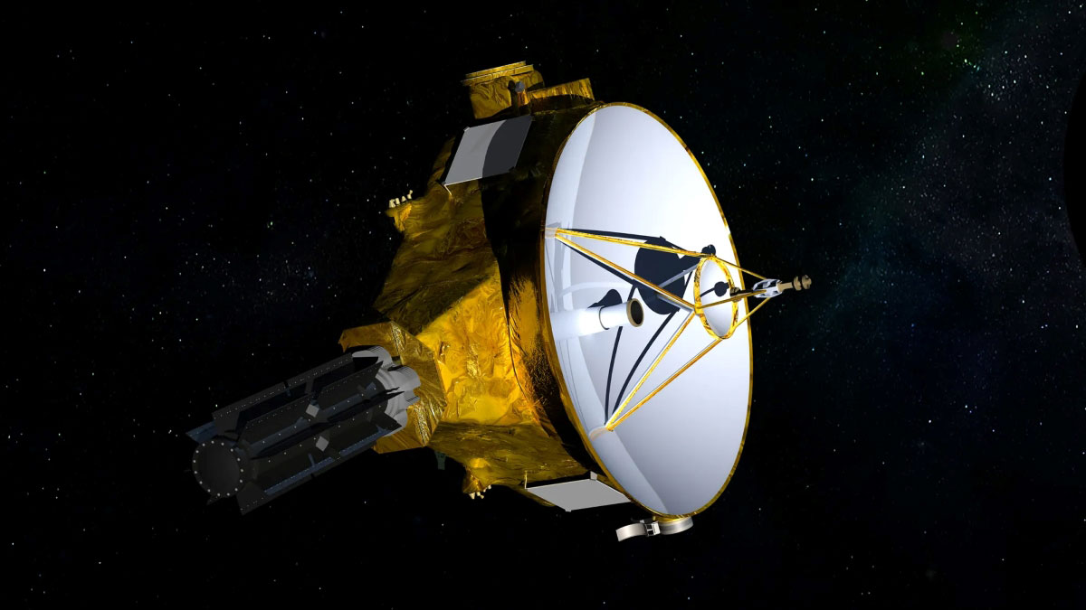 Ілюстрація станції New Horizons у глибокому космосі