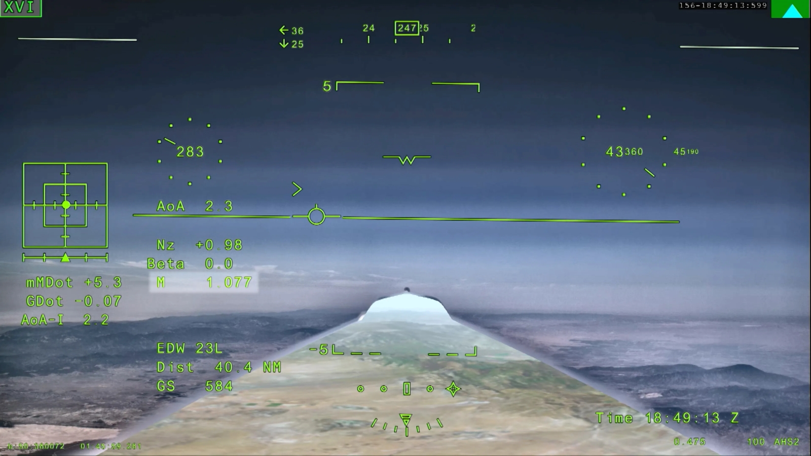 NASA X-59 на звуковой скорости