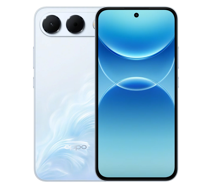 Oppo A7 Pro смартфон вид спереду, тилу та з боку