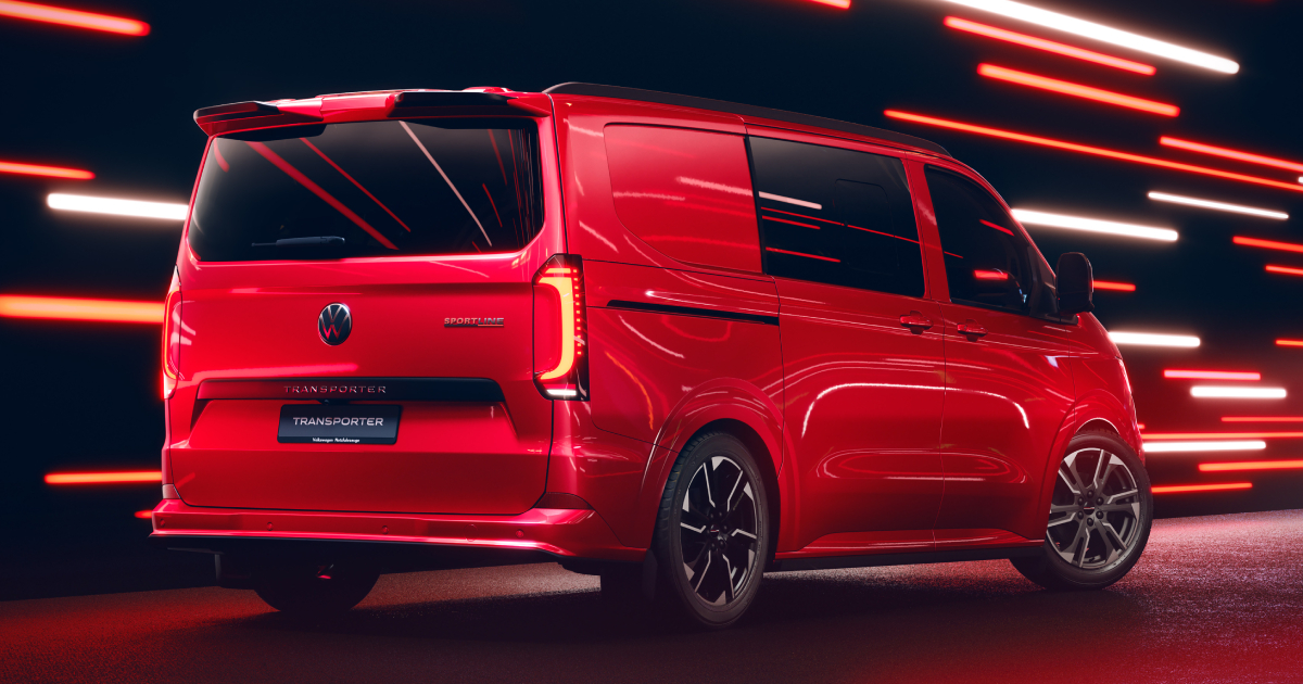 Задний вид Volkswagen Transporter Sportline