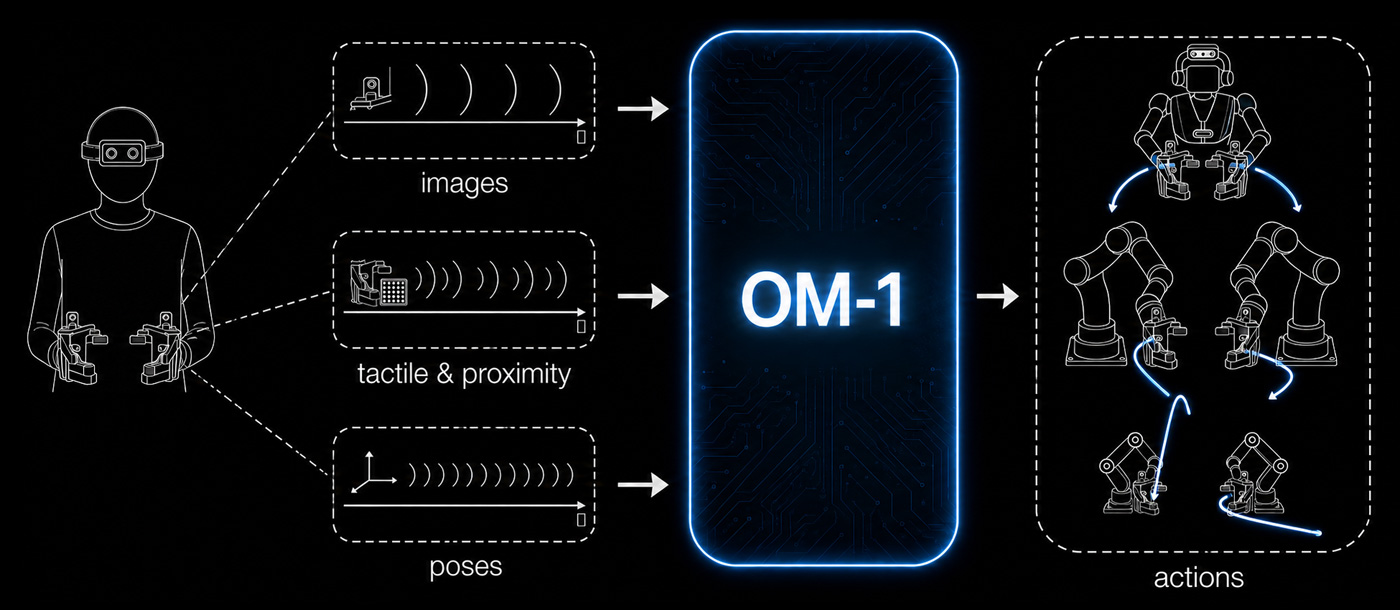 Иллюстрация работы системы Omnibody Hand на примере OM-1