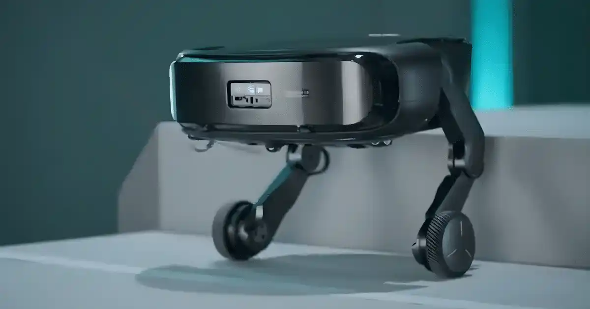 Робот-пилосос Roborock Saros Rover на сцені
