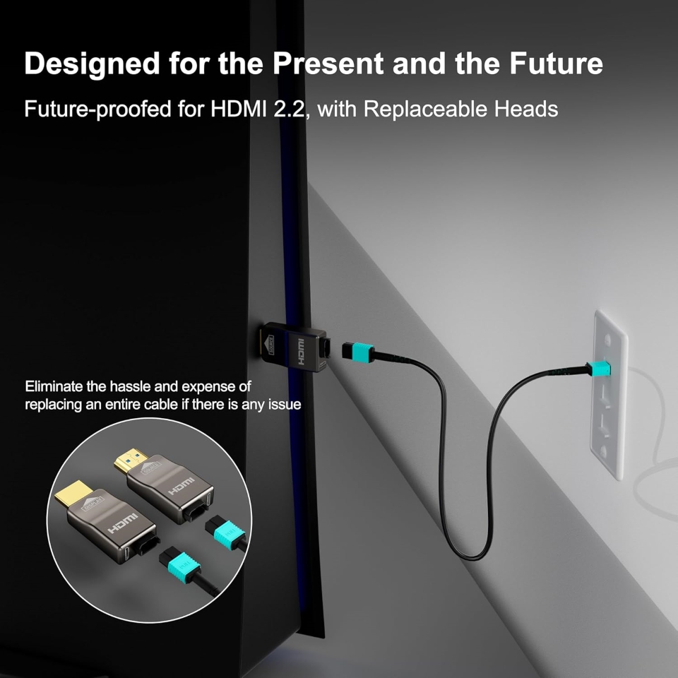 Ruipro 8K Fiber Optic HDMI 2.1 Cable