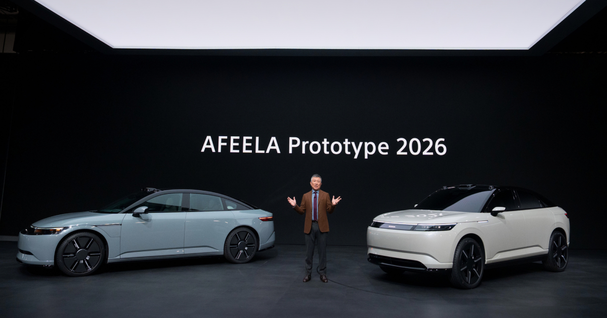 Afeela 1 і Afeela Prototype 2026 на презентації
