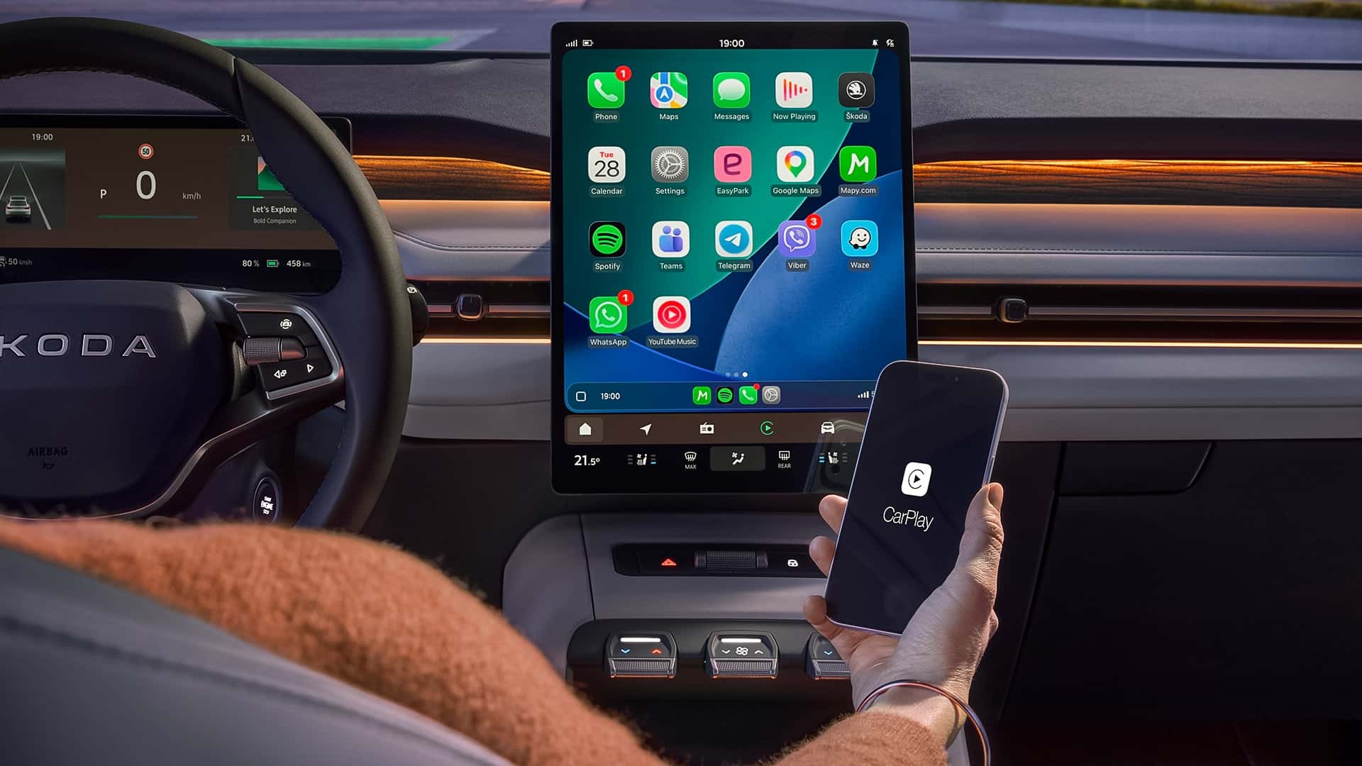 Skoda Peaq електрокросовер з елементи світлодіодного освітлення