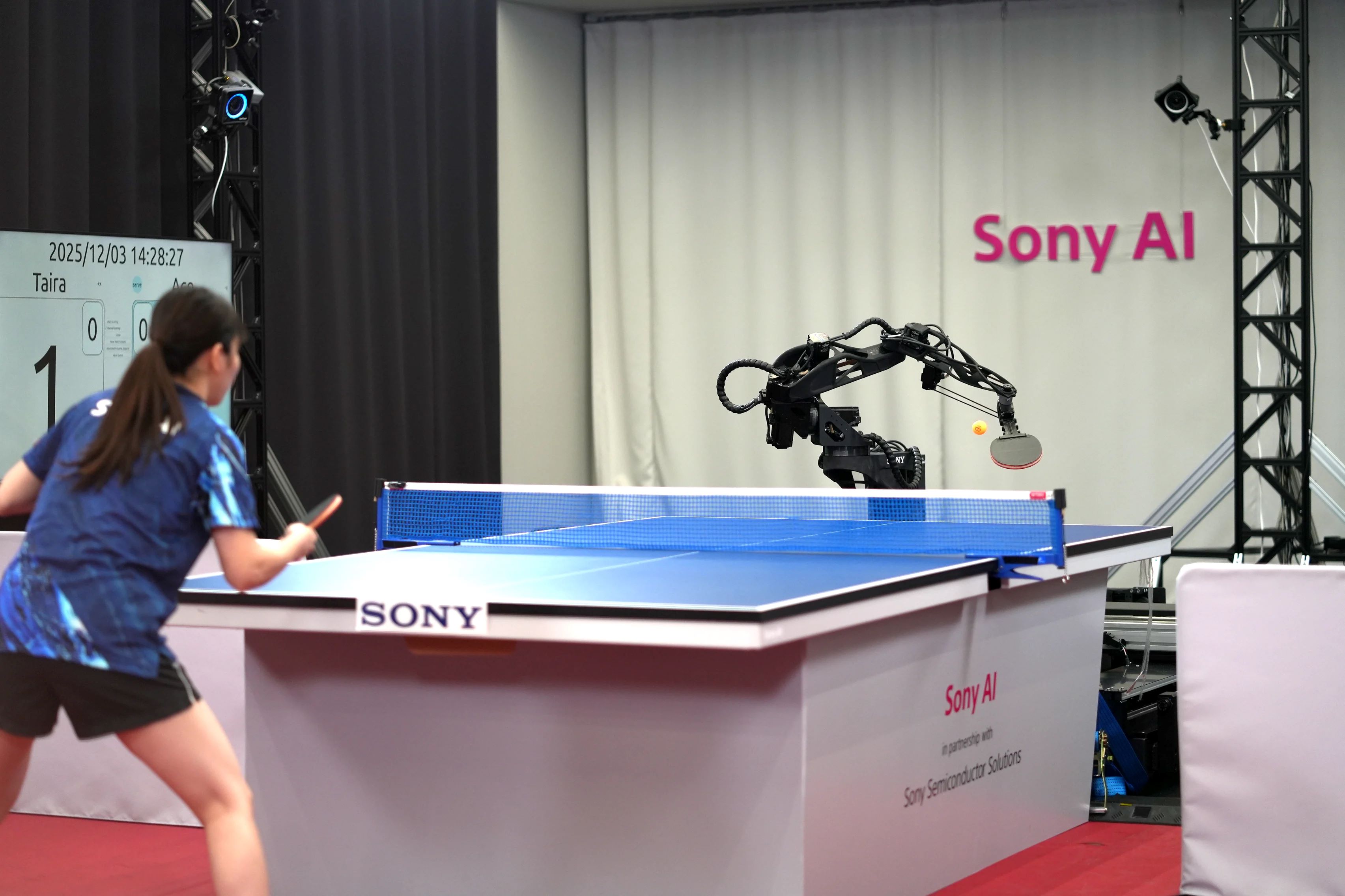 Robot Ace from Sony AI Zurich in a tournament