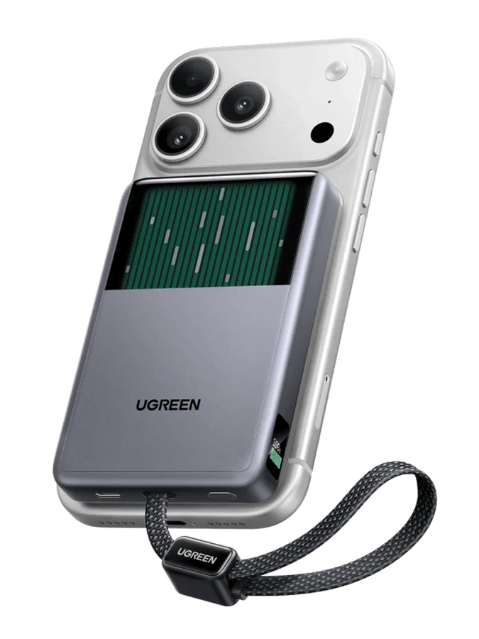 UGREEN MagFlow Pro з прозорим корпусом вид спереду