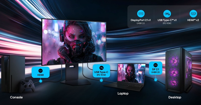 Порти підключення LG UltraGear 32GX870B