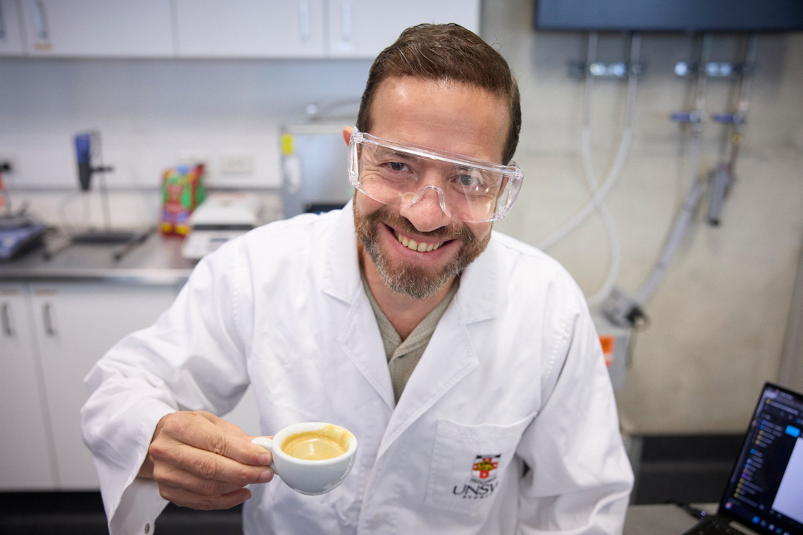 Francisco Trujillo, chemical engineer and co-author of the study. Photo: UNSW / Richard Freeman
