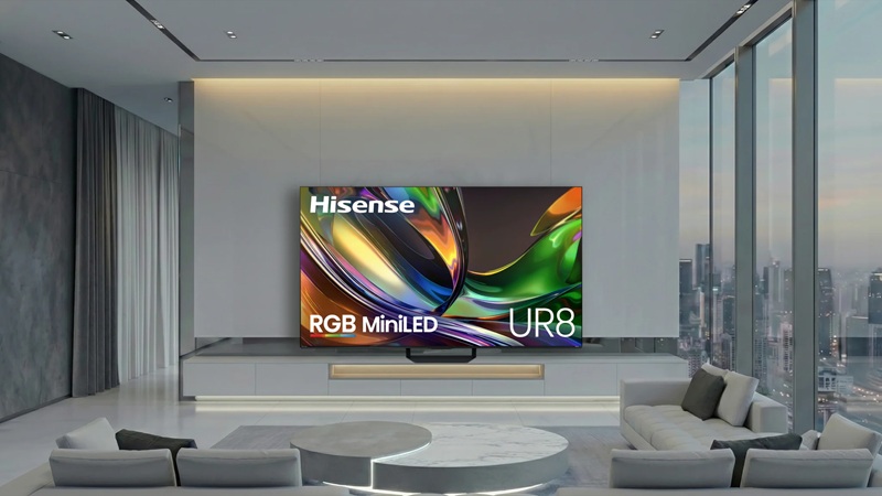 Hisense UR8 TV - RGB MiniLED technology