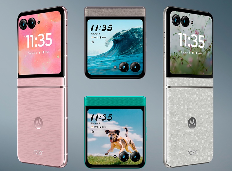 Le Razr 70 est proposé en trois coloris certifiés PANTONE.