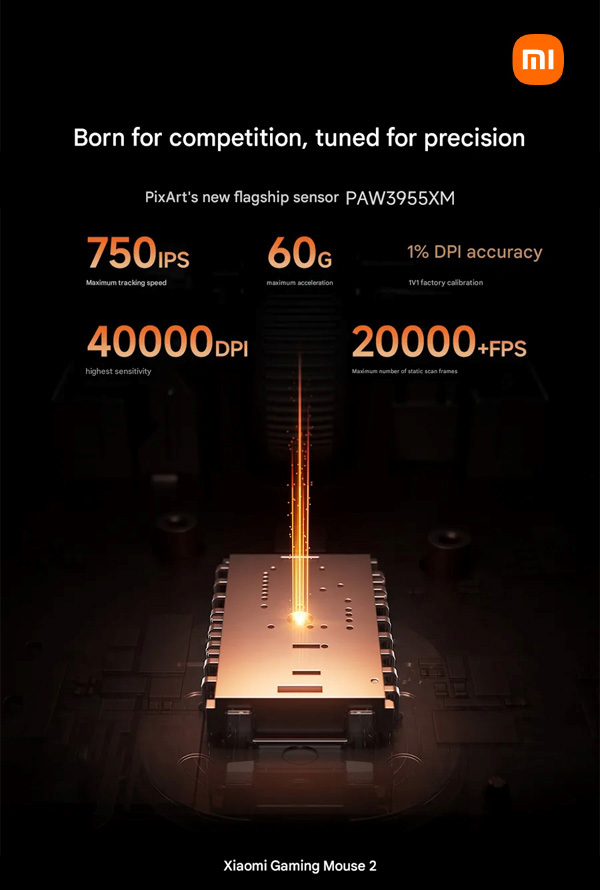 Teaser image of the Xiaomi Gaming Mouse 2. Illustration: Xiaomi