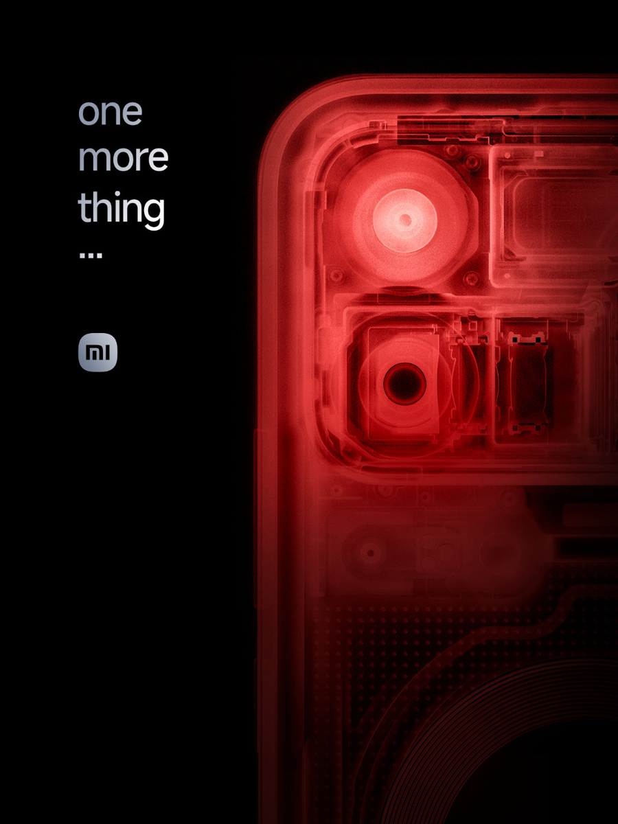 Тизер Xiaomi 18 Pro с прозрачной панелью